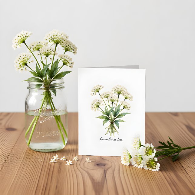 Queen Anne's Lace Floral Blank Note Card (Von Creator hochgeladen)