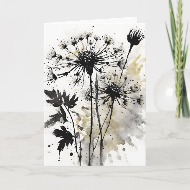 Queen Anne's Lace - Watercolor flowers Karte (Vorderseite)
