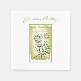 Queen Anne's Lace Watercolor Seed Packet Serviette