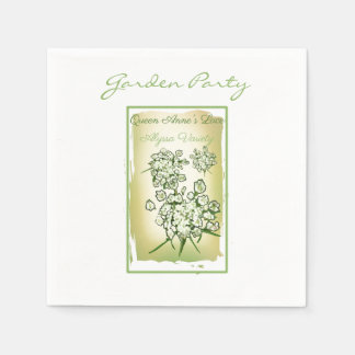 Queen Anne's Lace Watercolor Seed Packet Serviette