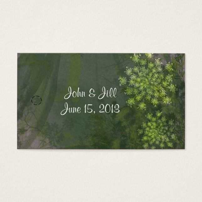 Queen Anne's Lace Wedding Favor Tag (Vorderseite)