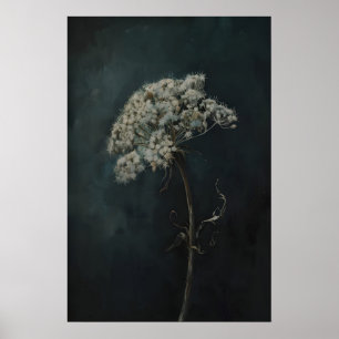 Queen Annes Spitze Moody Dunkle Blumen Druckbares Poster