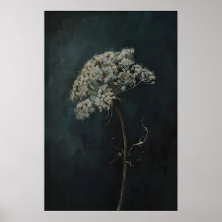 Queen Annes Spitze Moody Dunkle Blumen Druckbares Poster