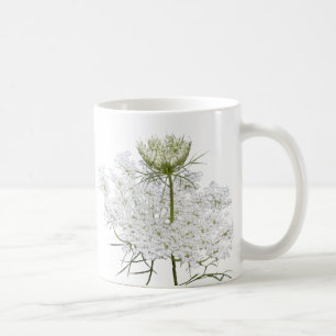 Queen Ann's Lace auf Weiß Tasse