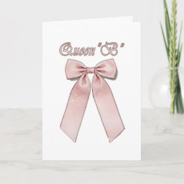 Queen B - Pink chic bows Karte