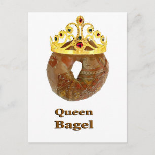 Queen Bagel Postkarte