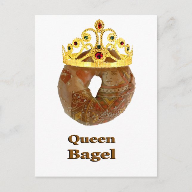 Queen Bagel Postkarte (Vorderseite)