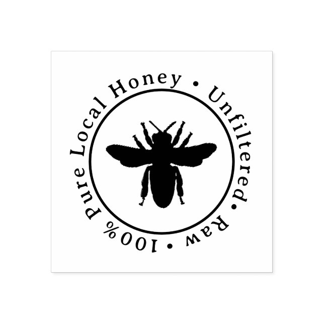 Queen Bee 100% reiner lokaler ungefilterter Rohhon Gummistempel (Prägung)