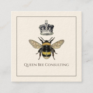 Queen Bee and Crown Consulting Quadratische Visitenkarte