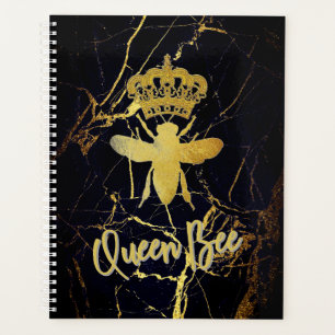 QUEEN BEE Black Marble Planner Kalender Planer