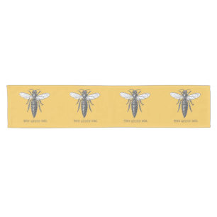 Queen Bee Bug Insect Antike Illustration Kurzer Tischläufer