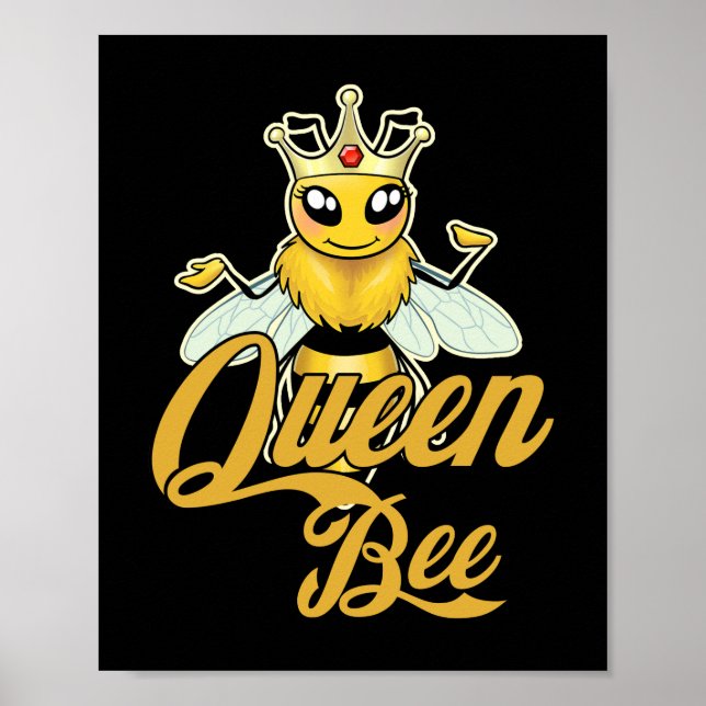 Queen Bee Crown Honey Bee Hive Gift Poster (Vorne)