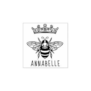 Queen Bee Crown Wood Art Briefmarke Gummistempel