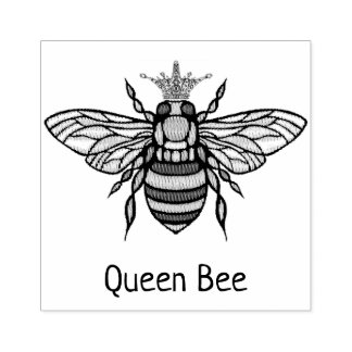 Queen Bee Extravagant Crown Rubber Briefmarke Gummistempel