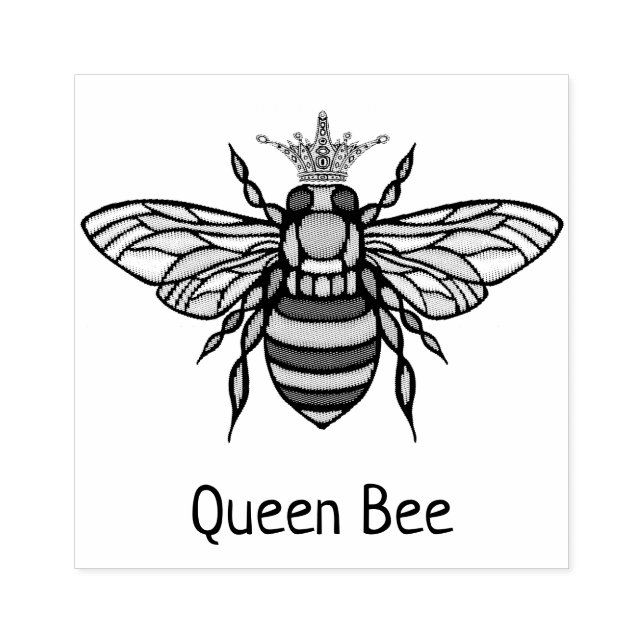 Queen Bee Extravagant Crown Rubber Briefmarke Gummistempel (Prägung)