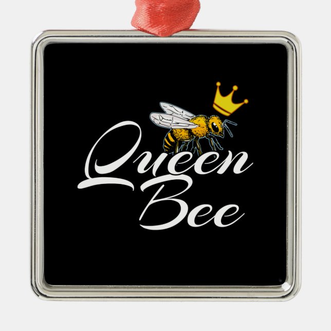 Queen Bee | Geschenk für Frauen | Geschenke für Bi Ornament Aus Metall (Vorne)