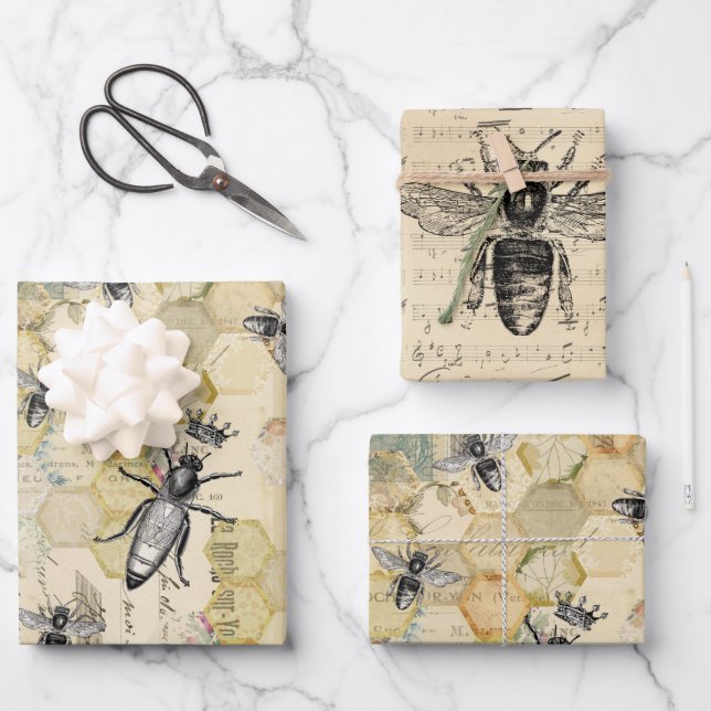 Queen Bee Geschenkpapier Set (Vorderseite)