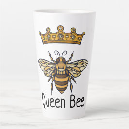 Queen Bee Gold Crown Latte Tasse