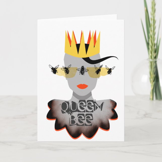 Queen Bee Greeting Card Karte (Vorderseite)