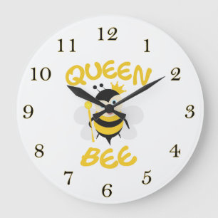 Queen Bee Große Wanduhr