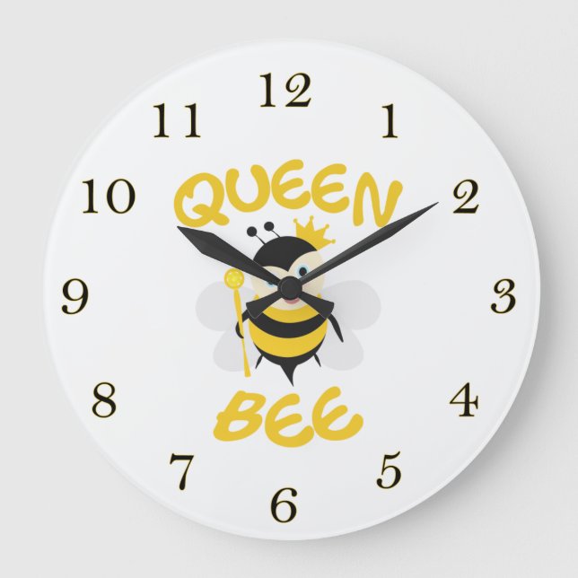 Queen Bee Große Wanduhr (Vorderseite)