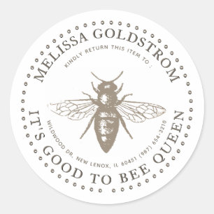 Queen Bee Gut, Queen Property ID Sticker zu sein