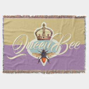 Queen Bee Honey Gold Wurfdecke Decke