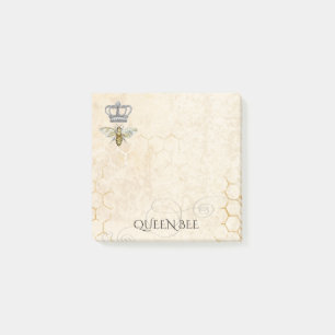Queen Bee Honeycomb Hive Post-it Klebezettel