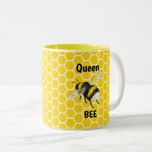 Queen Bee Honeycomb Zwei-Tone-Kaffee-Tasse Zweifarbige Tasse