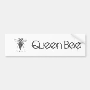 Queen Bee Illustration Bug Insect Autoaufkleber