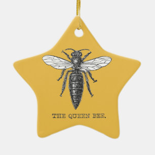 Queen Bee Illustration Bug Insect Keramikornament