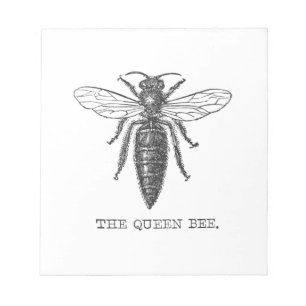 Queen Bee Illustration Bug Insect Notizblock