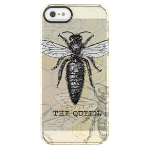 Queen Bee Illustration Bug Insect Durchsichtige iPhone SE/5/5s Hülle