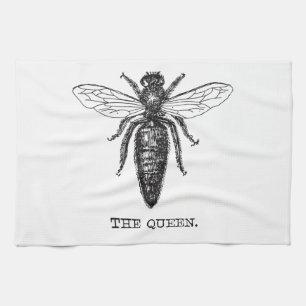 Queen Bee Illustration Classic Zeichnend Geschirrtuch