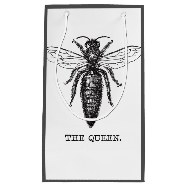 Queen Bee Illustration Classic Zeichnend Kleine Geschenktüte (Vorderseite)