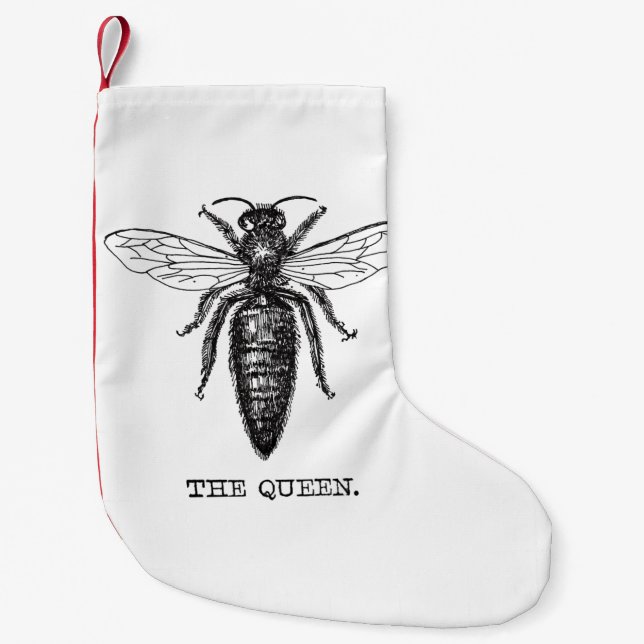 Queen Bee Illustration Classic Zeichnend Kleiner Weihnachtsstrumpf (Vorderseite)