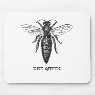 Queen Bee Illustration Classic Zeichnend Mousepad
