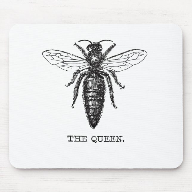 Queen Bee Illustration Classic Zeichnend Mousepad (Vorne)