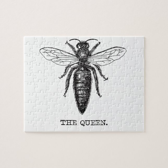 Queen Bee Illustration Classic Zeichnend Puzzle (Horizontal)