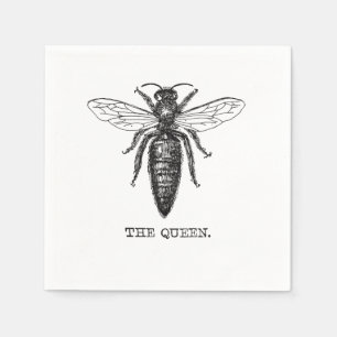 Queen Bee Illustration Classic Zeichnend Serviette