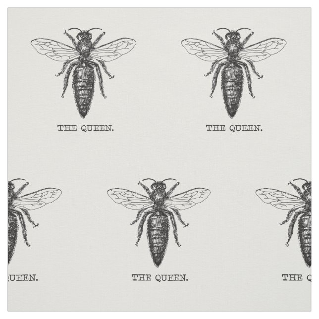 Queen Bee Illustration Classic Zeichnend Stoff (Muster)