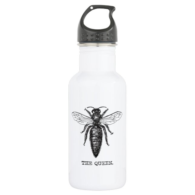 Queen Bee Illustration Classic Zeichnend Trinkflasche (Vorderseite)