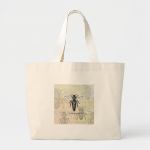 Queen Bee Illustration Insect Jumbo Stoffbeutel