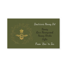 Queen Bee in a Wreath Honey Business Card