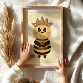 Queen Bee Kinderzimmer Wandkunst Fotodruck