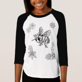 Queen Bee mit Blume Back Wings von Sonja A.S. T-Shirt