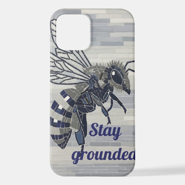 Queen Bee Mosaic Phone Case - Honeycore Geometric iPhone Hülle (Rückseite)