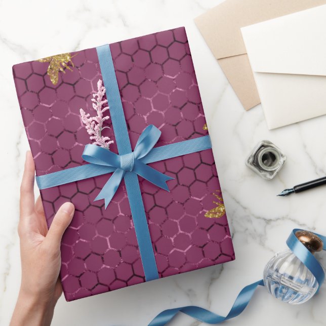 Queen Bee Muster  Geschenkpapier (Schenken)