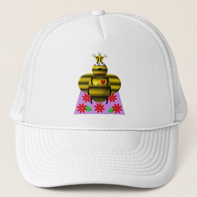Queen Bee on a Quilt Truckerkappe (Vorderseite)
