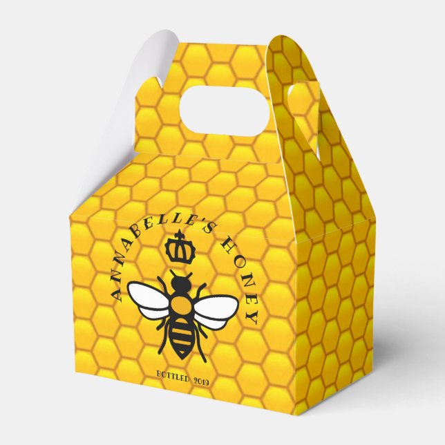 Queen Bee on Honeycomb Personalize Geschenkschachtel (Vorderseite)